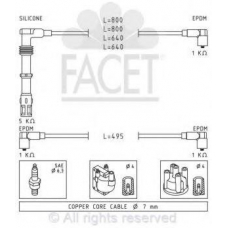 4.7157 FACET Ккомплект проводов зажигания