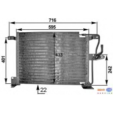 8FC 351 300-591 HELLA Конденсатор, кондиционер