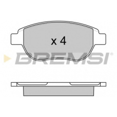 BP2972 BREMSI Комплект тормозных колодок, дисковый тормоз