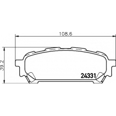 8DB 355 012-311 HELLA Комплект тормозных колодок, дисковый тормоз