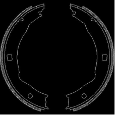 Z4717.00 WOKING Комплект тормозных колодок, стояночная тормозная с