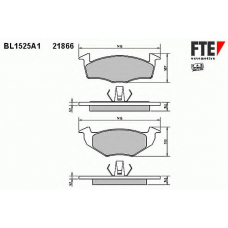 BL1525A1 FTE Комплект тормозных колодок, дисковый тормоз