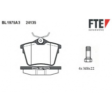 BL1975A3 FTE Комплект тормозных колодок, дисковый тормоз