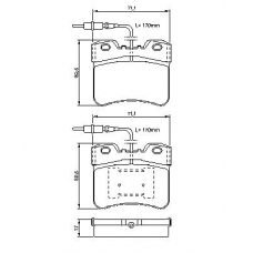 0 986 461 130 BOSCH Комплект тормозных колодок, дисковый тормоз