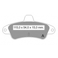 834500 Vema Комплект тормозных колодок, дисковый тормоз