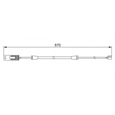 1 987 474 954 BOSCH Сигнализатор, износ тормозных колодок