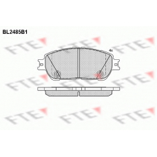 BL2485B1 FTE Комплект тормозных колодок, дисковый тормоз