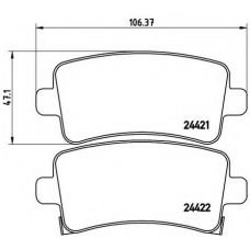 P 59 059 BREMBO Комплект тормозных колодок, дисковый тормоз