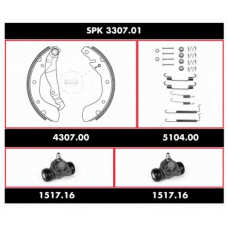 SPK 3307.01 ROADHOUSE Комплект тормозов, барабанный тормозной механизм