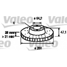 186699 VALEO Тормозной диск