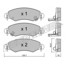348.1 TRUSTING Комплект тормозных колодок, дисковый тормоз