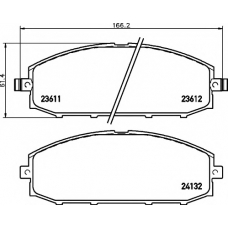 8DB 355 010-511 HELLA PAGID Комплект тормозных колодок, дисковый тормоз