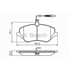 0 986 494 484 BOSCH Комплект тормозных колодок, дисковый тормоз