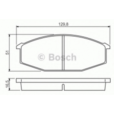 0 986 494 532 BOSCH Комплект тормозных колодок, дисковый тормоз