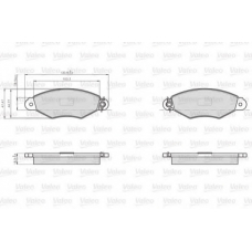 872981 VALEO Комплект тормозных колодок, дисковый тормоз