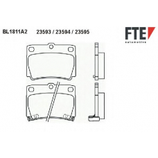 BL1811A2 FTE Комплект тормозных колодок, дисковый тормоз