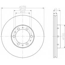 8DD 355 108-521 HELLA Тормозной диск