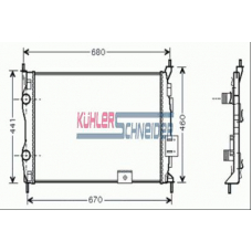 1601071 KUHLER SCHNEIDER Радиатор, охлаждение двигател