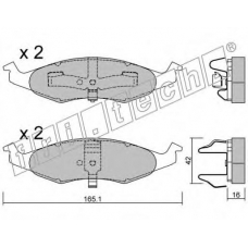 729.0 fri.tech. Комплект тормозных колодок, дисковый тормоз