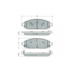 PF1552 PROCODIS FRANCE Комплект тормозных колодок, дисковый тормоз