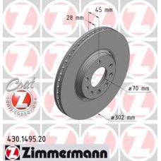 430.1495.20 ZIMMERMANN Тормозной диск