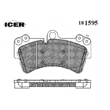 181595 ICER Комплект тормозных колодок, дисковый тормоз
