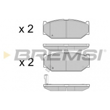 BP3455 BREMSI Комплект тормозных колодок, дисковый тормоз