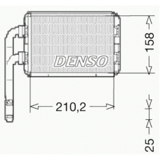 DRR23016 DENSO Теплообменник, отопление салона