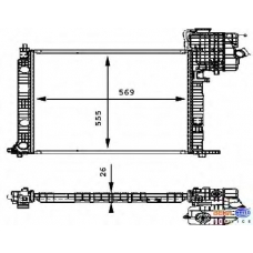 8MK 376 714-321 HELLA Радиатор, охлаждение двигателя