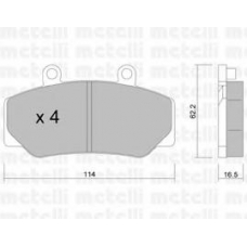 22-0075-0 METELLI Комплект тормозных колодок, дисковый тормоз