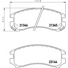 8DB 355 005-681 HELLA Комплект тормозных колодок, дисковый тормоз