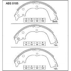 ABS0105 Allied Nippon Колодки барабанные