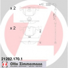 21282.170.1 ZIMMERMANN Комплект тормозных колодок, дисковый тормоз