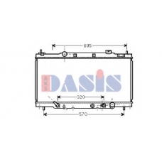 100029N AKS DASIS Радиатор, охлаждение двигателя