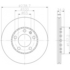 8DD 355 107-651 HELLA PAGID Тормозной диск