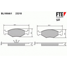 BL1664A1 FTE Комплект тормозных колодок, дисковый тормоз