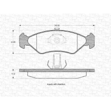 363702160991 MAGNETI MARELLI Комплект тормозных колодок, дисковый тормоз