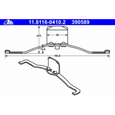 11.8116-0410.2 ATE Пружина, тормозной суппорт