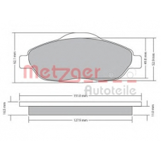 1170194 METZGER Комплект тормозных колодок, дисковый тормоз
