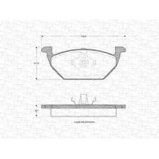 363702160330 MAGNETI MARELLI Комплект тормозных колодок, дисковый тормоз