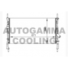104642 AUTOGAMMA Радиатор, охлаждение двигателя