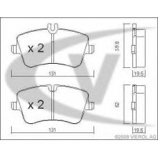 V30-8125 VEMO/VAICO Комплект тормозных колодок, дисковый тормоз