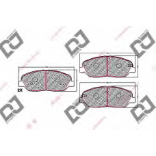 BP1618 DJ PARTS Комплект тормозных колодок, дисковый тормоз