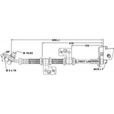 FBH6669 FIRST LINE Тормозной шланг
