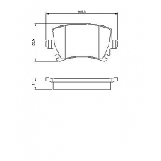 0 986 424 796 BOSCH Комплект тормозных колодок, дисковый тормоз