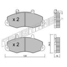 201.1 TRUSTING Комплект тормозных колодок, дисковый тормоз