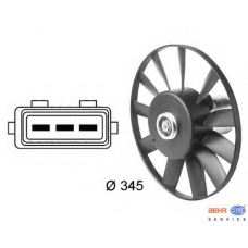 8EW 009 144-521 HELLA Вентилятор, охлаждение двигателя