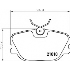 8DB 355 017-941 HELLA Комплект тормозных колодок, дисковый тормоз