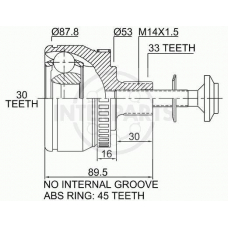 OJ-1792 InterParts Шарнирный комплект, приводной вал