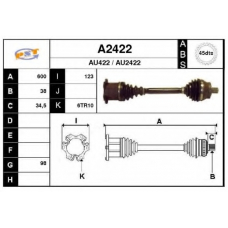 A2422 SNRA Приводной вал